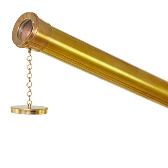 Decorative Brass Telescope on Tripod Spyglass Decor Copper Finish Nautical Home Accent