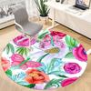 1pc Floral Butterfly Office Round Rug, Non-slip, Soft and Durable Office Rug for Interior Decoration, Perfect for Office, Beautiful Decoration yy26032