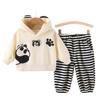 Детский полосатый свитшот и спортивные штаны - Коллекция Весна и Осень 2025 для маленьких мальчиков и девочек