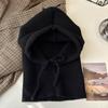 Solid Color Knitted Balaclava Hat Woolen Pullover Cap Cute Neck Collar Beanies Cap  Outdoor