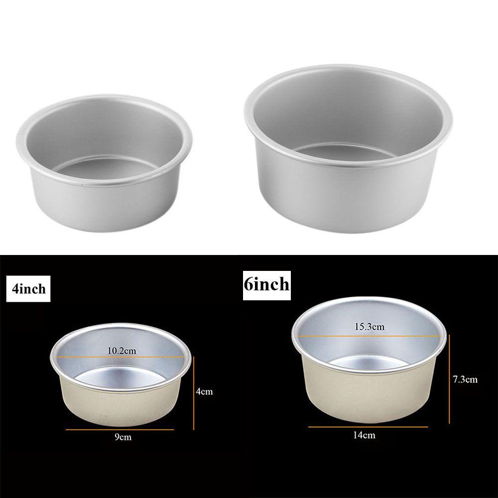 Bakeware Baking Tools Round Pattern Aluminum Alloy Die Cake Pan Tray Pudding Mold Fixed Bottom