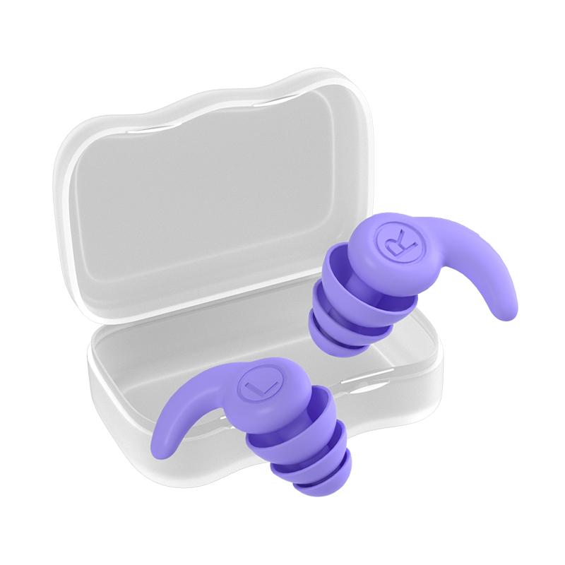 1 Pair Silicone Swimming Ear Plugs Canceling Noise 3 Layers Sleep Noise Ear Plug Reduction Soundproof for 5-12 Year Old Children