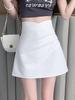 Женская юбка А-силуэта с завышенной талией и складками, весна-лето 2024 г. — облегающий крой, корейский стиль