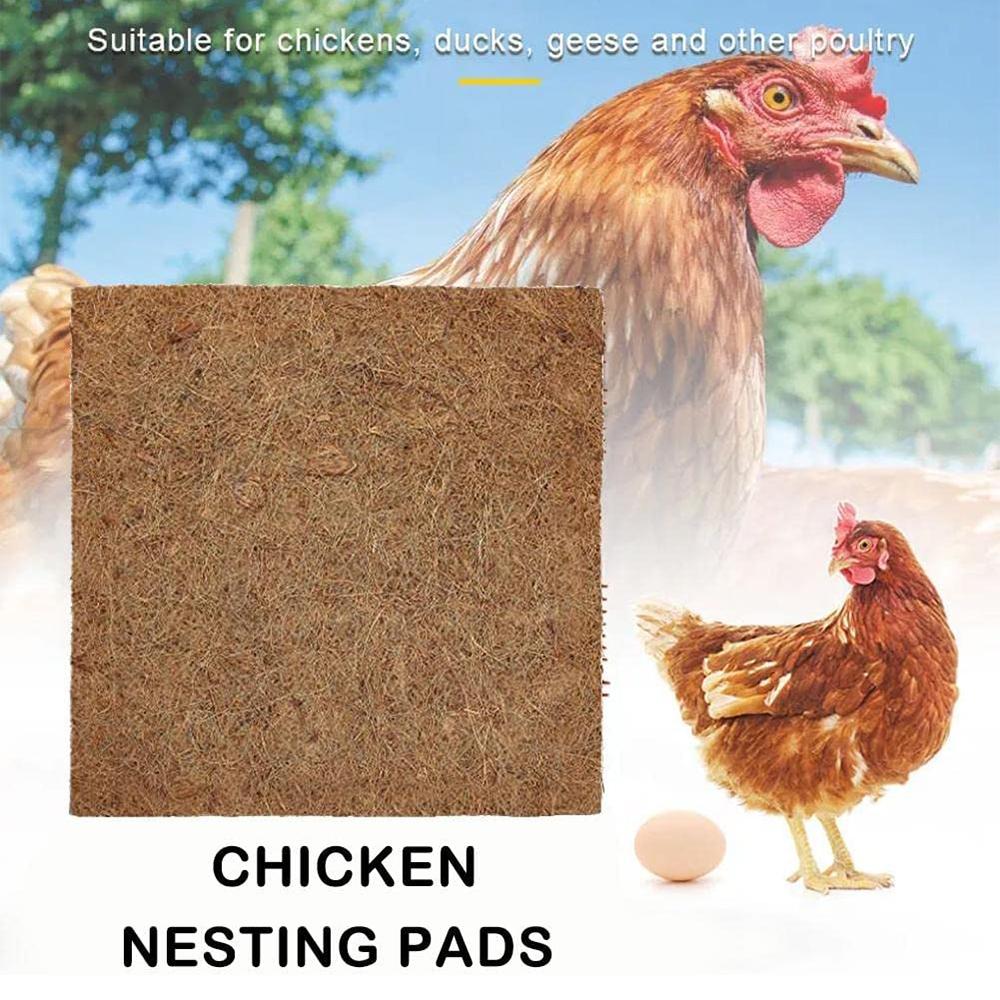 6x Natural Hemp Chicken Nesting Pads Chicken Coop Pet Garden Lawn Indoor Outdoor