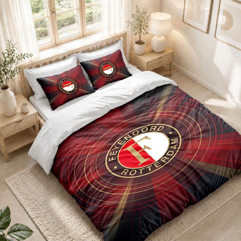 Bedding Set 1 Duvet Cover 2 Pillowcases Feyenoord Print Bedroom Home Decoration