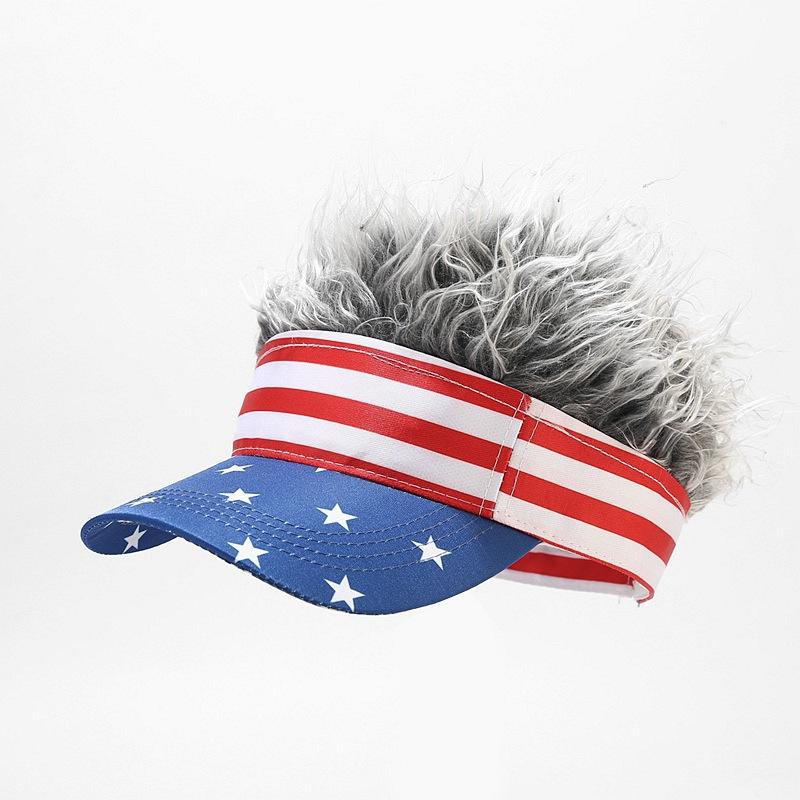 European, American flags, five-pointed stars, striped wigs, baseball caps, hot-selling caps