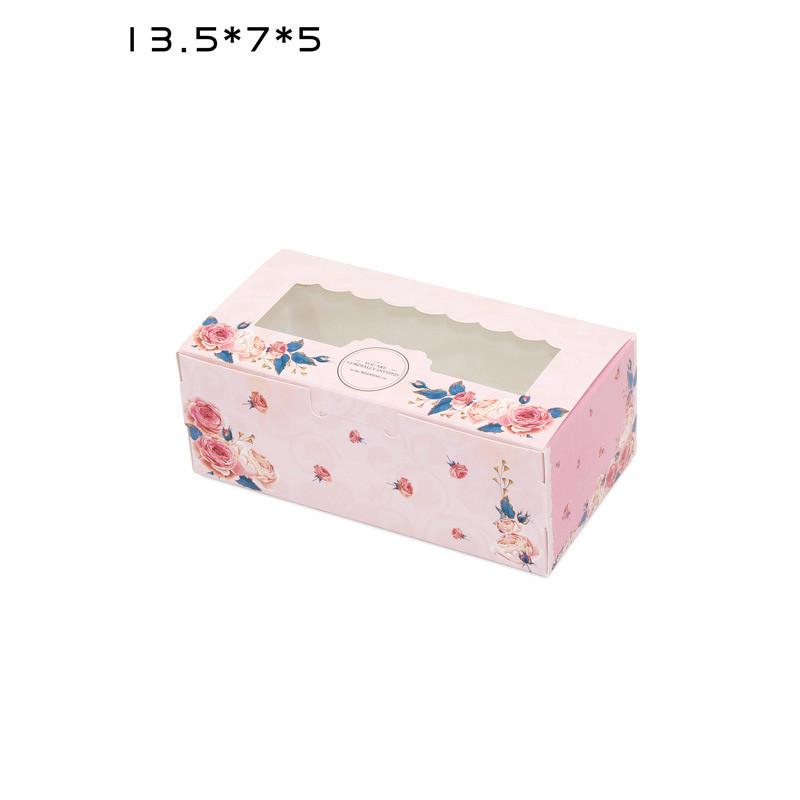 Pin Rose 10Pcs Sweet Beautiful Wedding Party Cup Cake For 2/4/6 Cake Case Cupcake Windowed Boxes