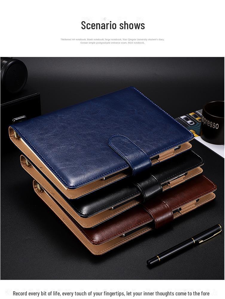 Набор из кожаных блокнотов с магнитной застежкой — с возможностью нанесения логотипа, включает блокноты формата A5 и B5 с отрывными листами в подарочной коробке