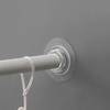 Punch-free Paste-type Curtain Rod Fixed Bracket Towel Rod Hanging Pole Support Rack Transparent 4Pcs