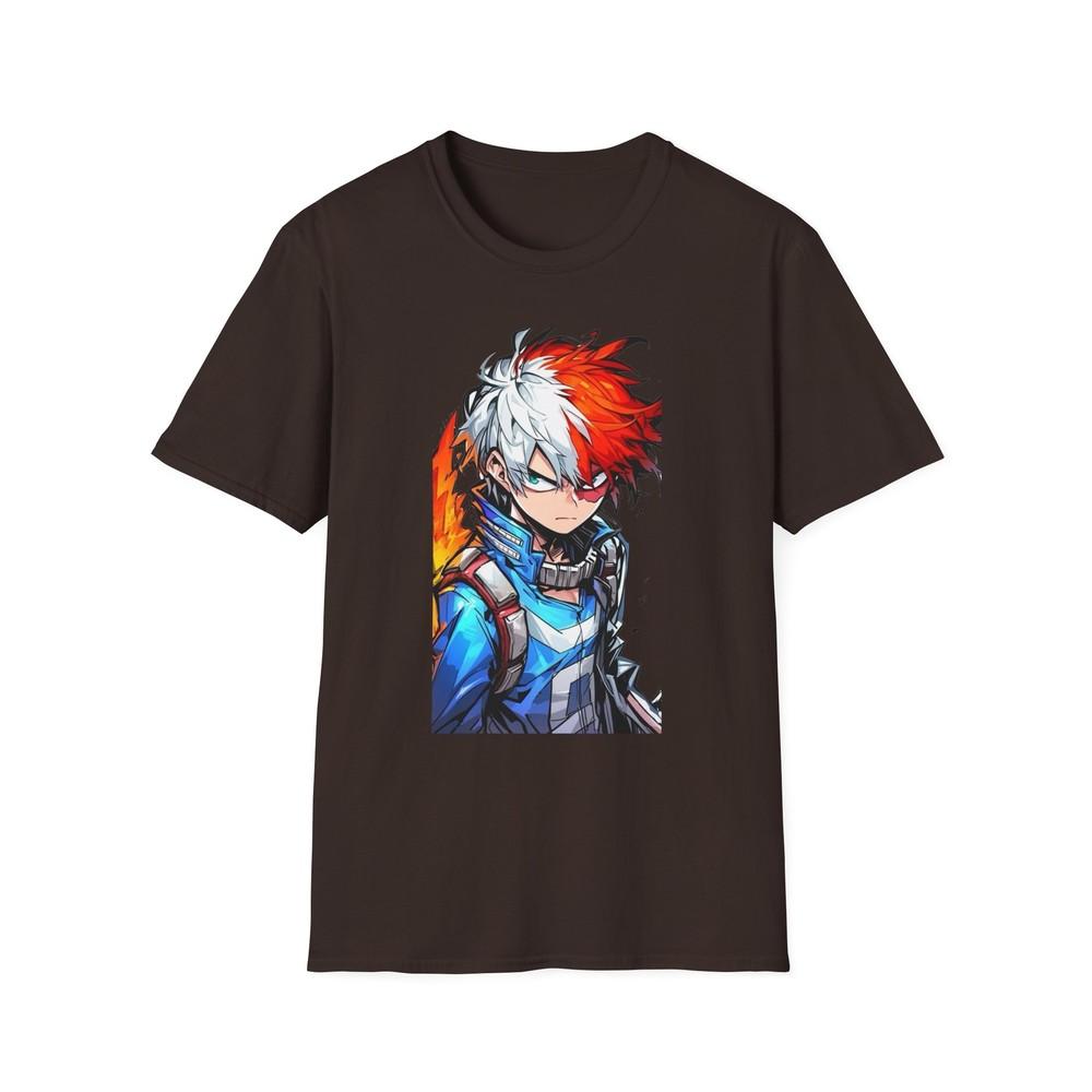 Unisex Jl Anime TShirt Softstyle My Hero Academia Shoto Todoroki