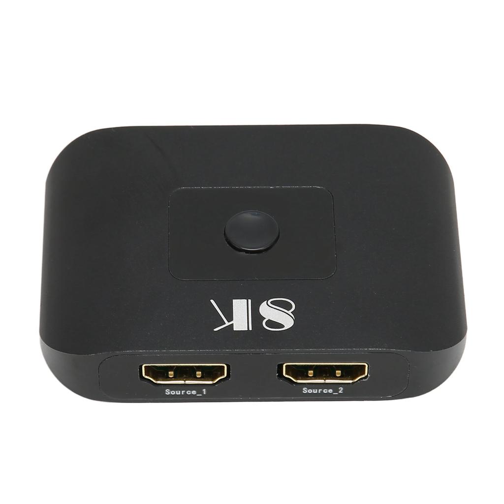 2x1 HD Multimedia Interface Switcher 2 In 1 Out 8K At 60Hz HD Multimedia Interface Splitter with Rem