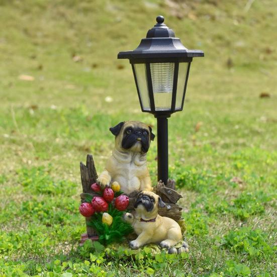 Садовая статуя со светодиодной солнечной лампой, устойчивая к погодным условиям, автоматическая зарядка, уличный декор для патио, светодиодная подсветка