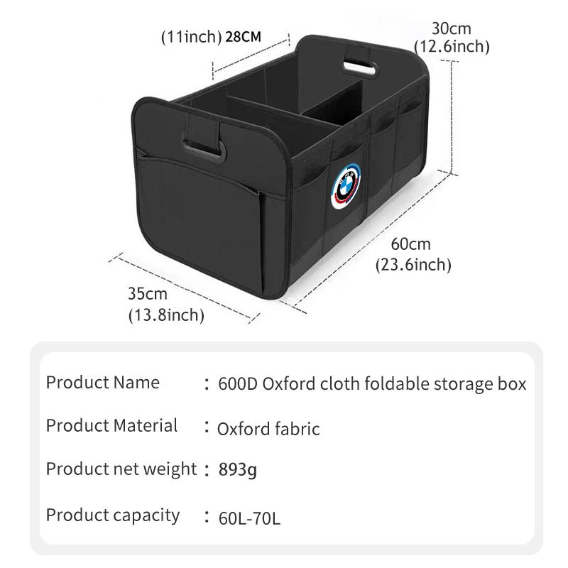 HMAO6 Universal Car Trunk Storage Bag Foldable Organizer Box For BMW M3 M5 E36 E39 E46 E60 E61 E64 E70 E71 E80 E85 E87 E90 E83