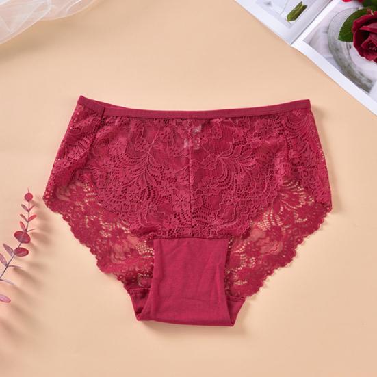 Женские трусы со средней посадкой больших размеров, хлопковые прозрачные трусики с вышивкой и вышивкой, тонкие трусики с подтяжкой бедер