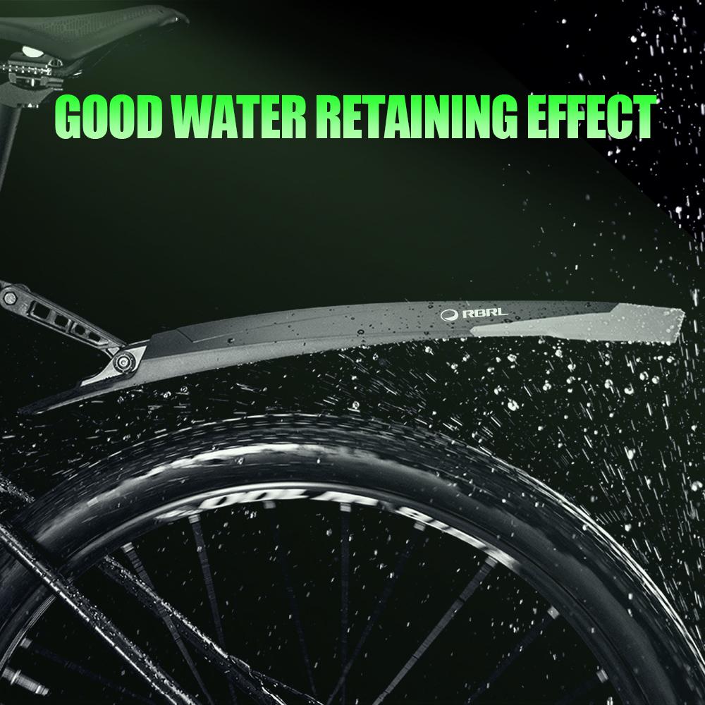 RBRL Mountain Bike Lengthen Widen Fender Durable Mudguards 26 27.5 29 Adjustable Bicycle Anti Shake Wings Set Mtb Ass