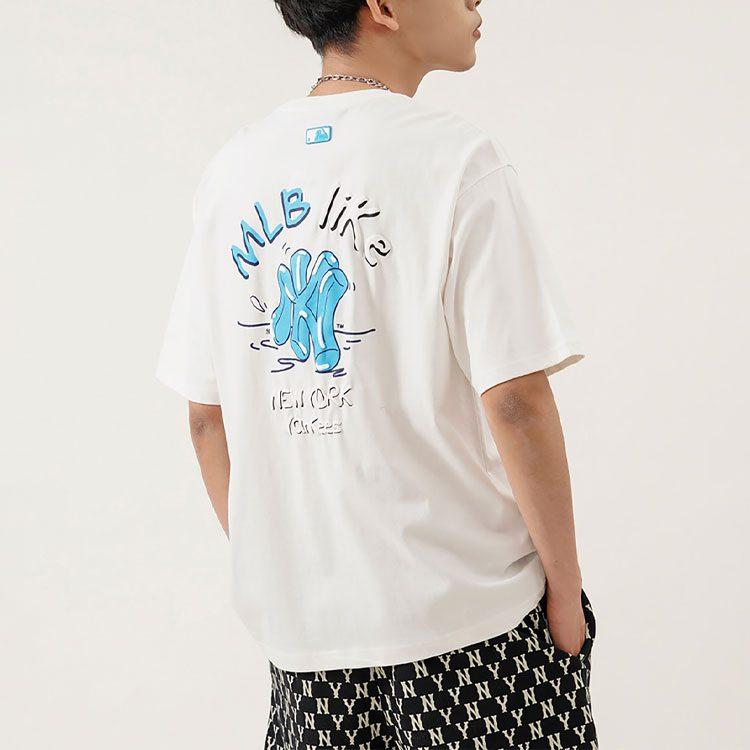 MLB T Shirts Unisex Ivory White Crew Neck Moderate 3ATSL1023-50IVS