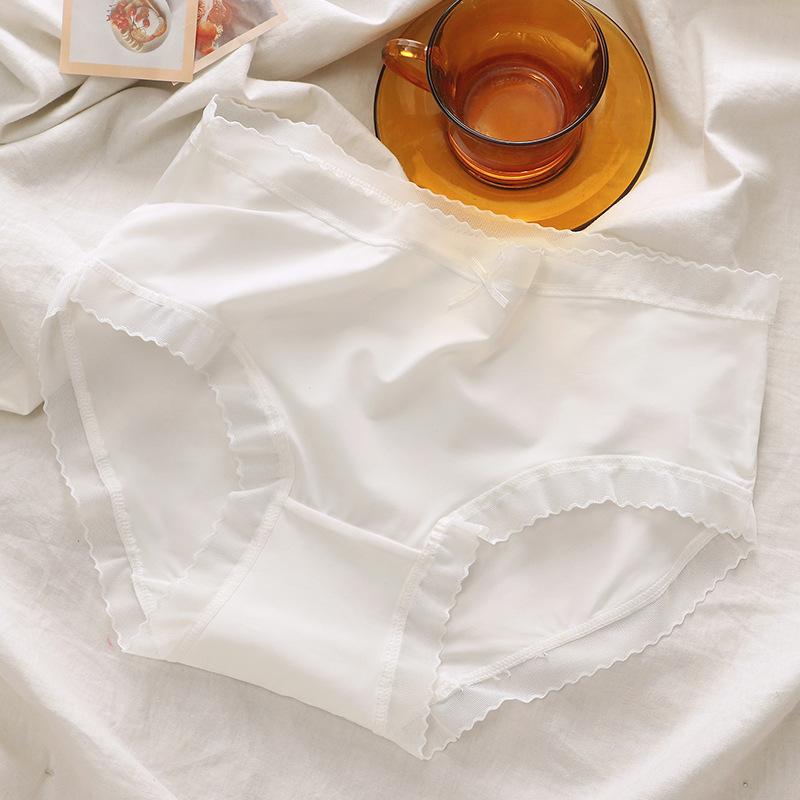 Женские бесшовные трусики Ice Silk, тонкие трусики со средней талией, утягивающие дышащие трусики большого размера