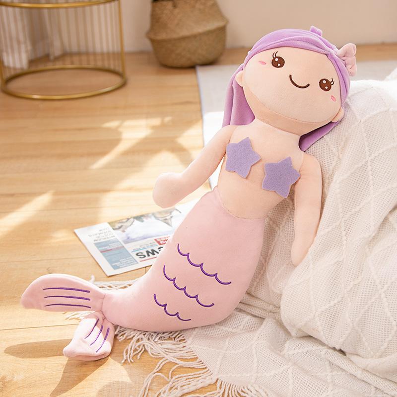 40-100 см мультяшная плюшевая кукла-подушка Gaint Mermaid, красочная красивая плюшевая игрушка Ocean Mermaid для девочек, рождественский подарок