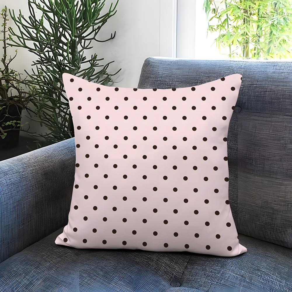 Dot pattern Cushion Cover Comfortable Reversible Pillow Cover Ideal for Car Sofa Bedroom Beyond