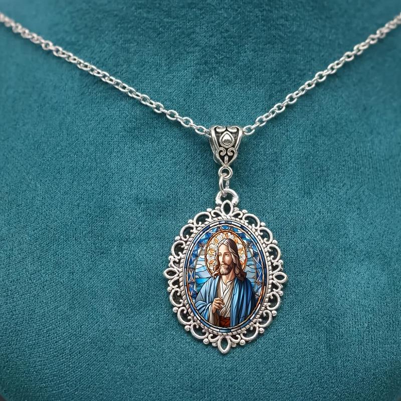 Кулон Изящный Узор Овальной Формы, Модное Ювелирное Изделие Ожерелье