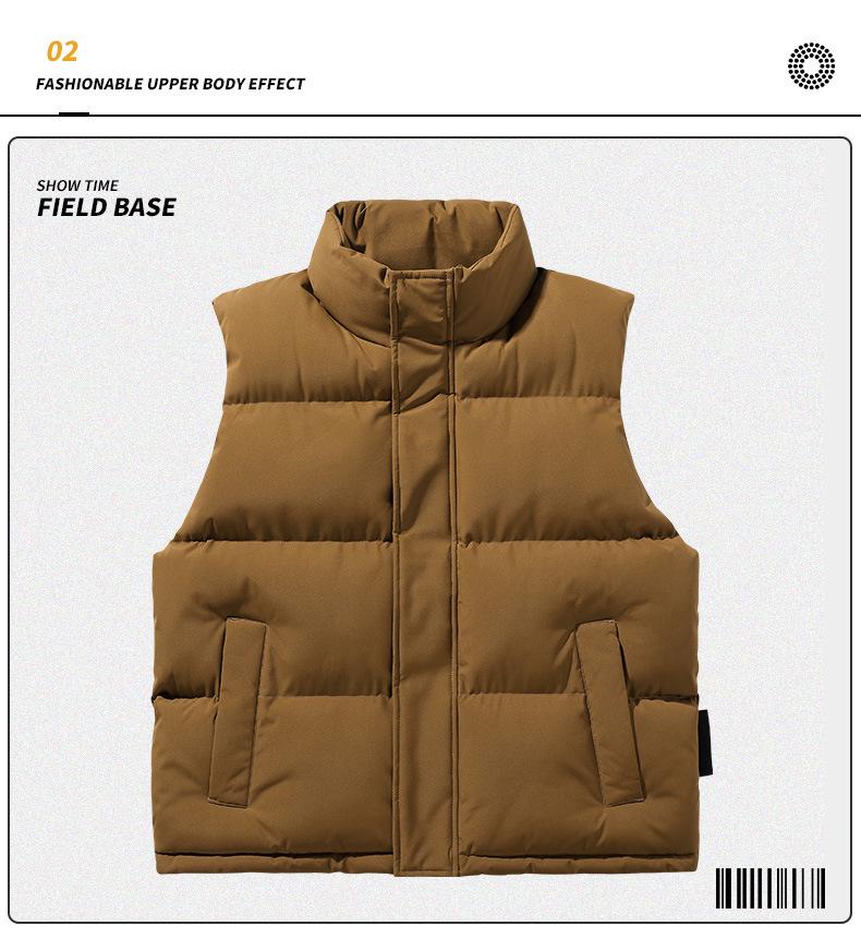 Мужская модная зимняя тяжелая хлопковая жилетка, доступны большие размеры