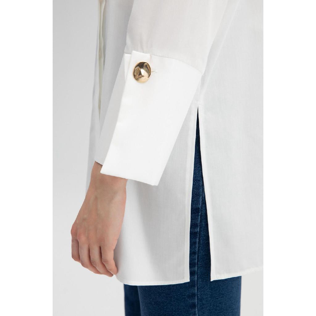 Wide Cuff Poplin Shirt