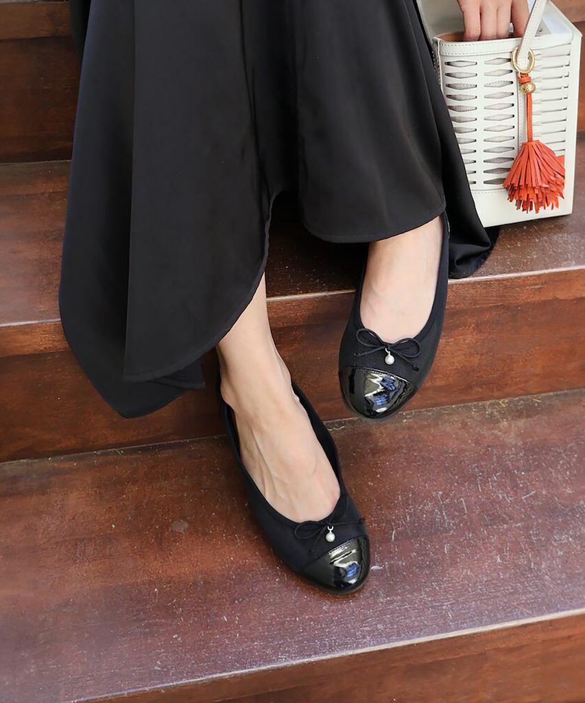 Beanpole Accessory Mesh Ribbon Flat Shoes - Black