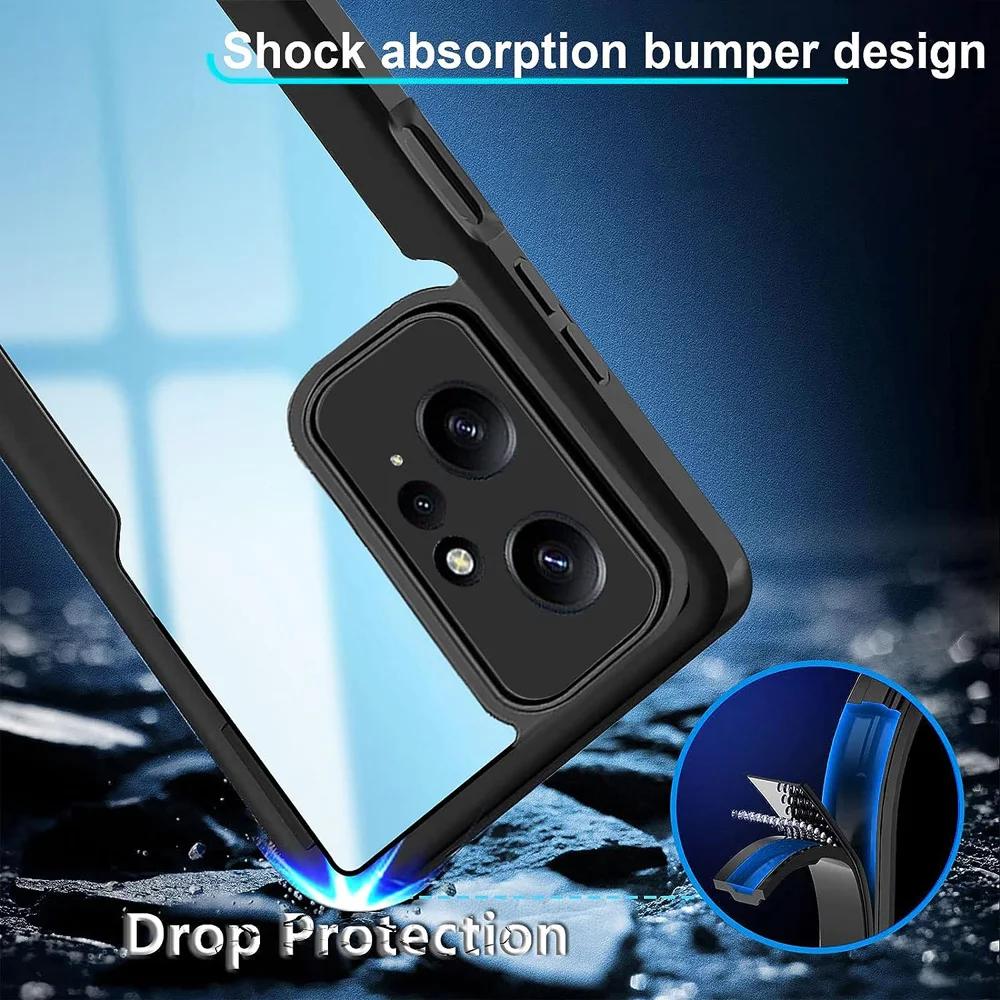 Противоударный чехол с полной защитой для Xiaomi 13T Redmi 13C 12C 10C Note 12S 4G 12 Pro Plus 11 11S 10 10S 10A 9 9C NFC A1 Poco F5 X5 Pro 5G двойная крышка