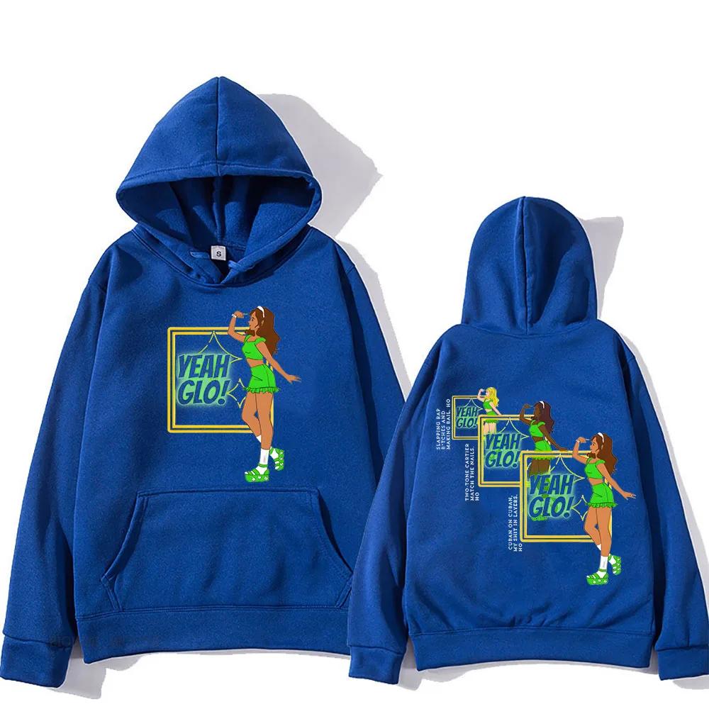 GloRilla Hollon Hooded Back Printing Harajuku Aesthetic Sweatshirts Funko Pop Gothic Casual Clothing Ropa Mujer Fleece