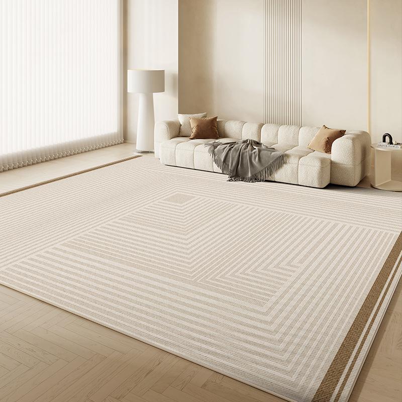 Wabi Sand Wind Crystal Fleece Carpet Living Room Stain Resistant Easy Care Cream Wind Premium Bedroom Bedside Blanket