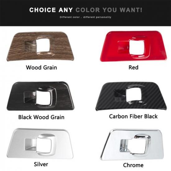 Rear Small Window Lift Panel Switch Covers Trim For Ford F150 2015+ Carbon Fiber