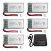 5PCS 3.7V 380mAh Lithium Battery Pack for Hubsan X4 H107C H107D, Syma Q11 X13 S39 HS170, TOZO Q2020 E016H, WLtoys V252 V966 V911S, XK A150 A100