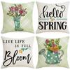 Spring Linen Pillowcase Home Sofa Car Office Bedroom Pillow Cushion Cover