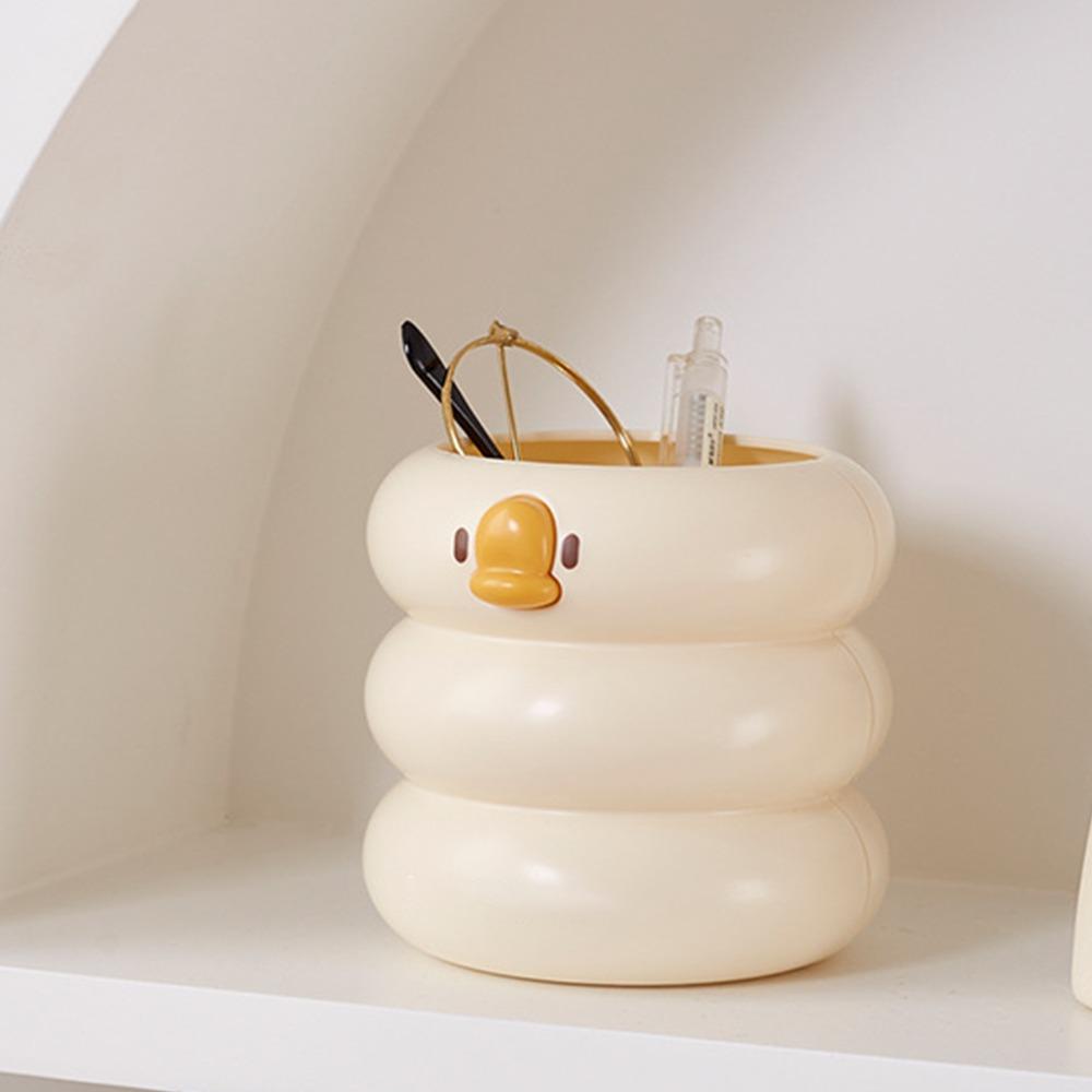 Cute Desktop Pencil Holder Cartoon Duck Desk Pen Holder Office Supplies Pencil Cup Pot  Student Use