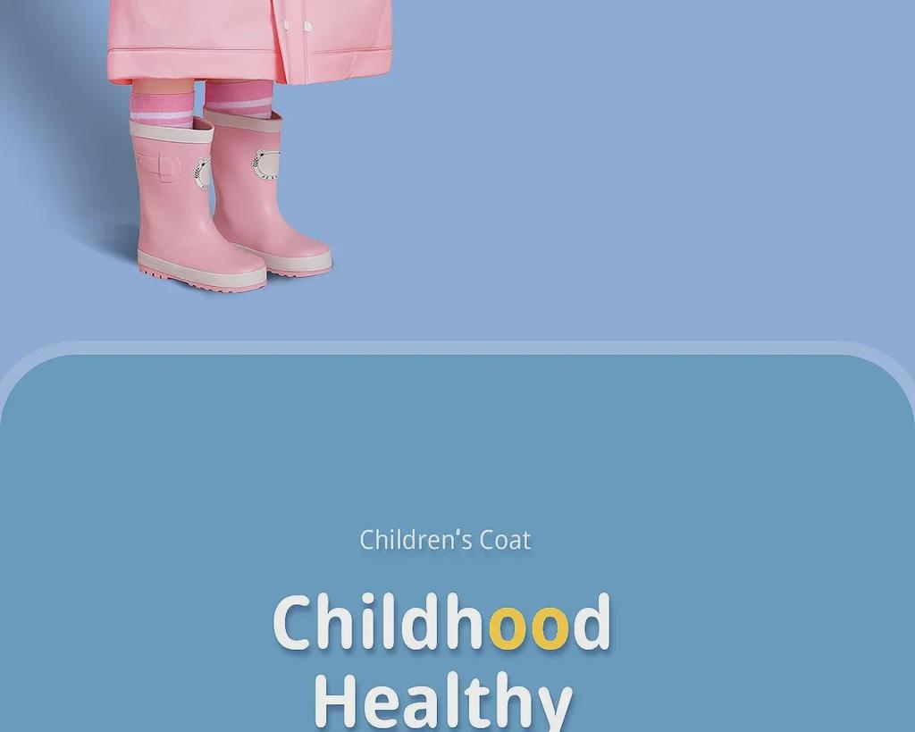 Kids' Thickened and Lengthened Raincoat with Backpack Space for Primary School Students