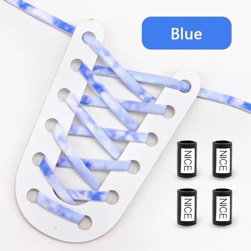 НОВЫЕ эластичные шнурки для кроссовок без завязок, шнурки для обуви с круглым металлическим замком, мужская и женская обувь для бега, кружевные аксессуары, 1 пара