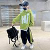 Костюм с капюшоном для мальчиков, повседневные комплекты на осень и весну, детская красивая модная одежда для подростков, трендовые топы и штаны из 2 предметов