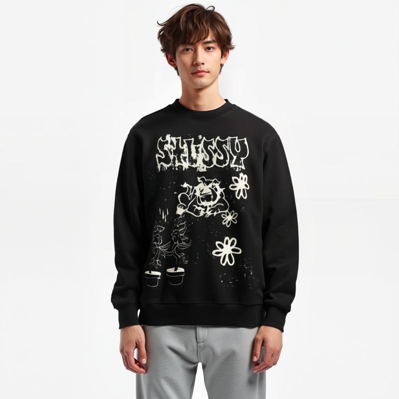 Stussy Sweatshirts Men's Crew Neck Moderate Regular 1914648