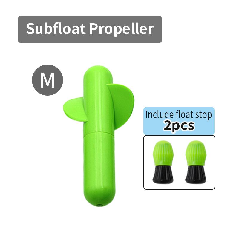 1 шт. Рыболовный подпоплавок Пропеллер Сомовый рыболовный поплавок Встроенная погремушка Размер L/M/S Зеленый Для рыболовной концевой оснастки Оборудование