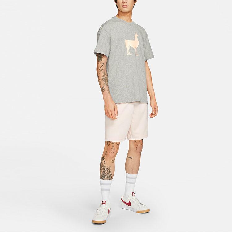 Nike Свободная вязаная футболка с короткими рукавами и принтом Sb Alpaca для скейтбординга, мужские топы, серая, DD1299-063