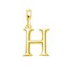Lala Christie Initial Pendant 18K Yellow for Men and Women Necklace, Gold, Charm, H,