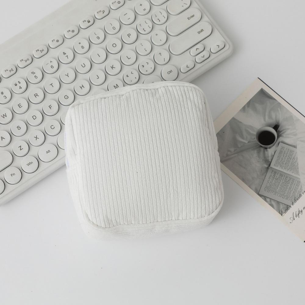 Mini Cosmetic Storage Pouch Corduroy Sanitary Napkins Organizer Ins Makeup Lipstick Bags