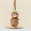 Cute Cartoon Bear Plush Doll Keychain Backpack Decoration Filling Daily Gifts