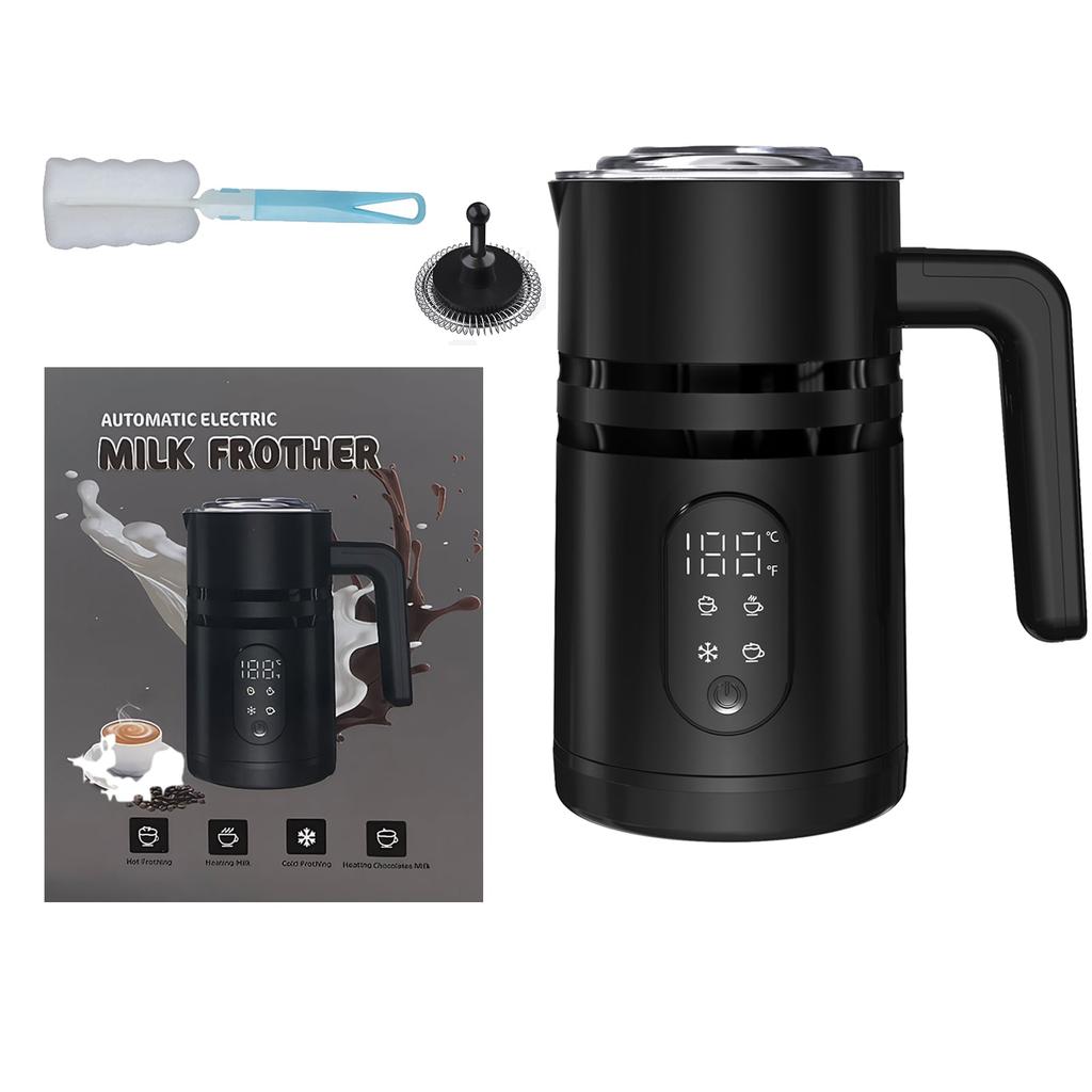 5-in-1 Electric Milk Frother and Heater, Large Capacity Milk Steamer, Automatic Hot & Cold Foam Maker for Cappuccino, Latte, Macchiato, Hot Chocolate