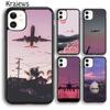 Krajews розовый дорожный самолет чехол для телефона чехол для iPhone 14 5 SE 6s 7 8 plus XR XS 11 12 13 pro max Galaxy S21 S22 Plus