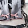 Anti-slip Plush Driving Gloves Bowknot Elasticity Soft Gloves Gift Winter Women Gloves  Snowboard