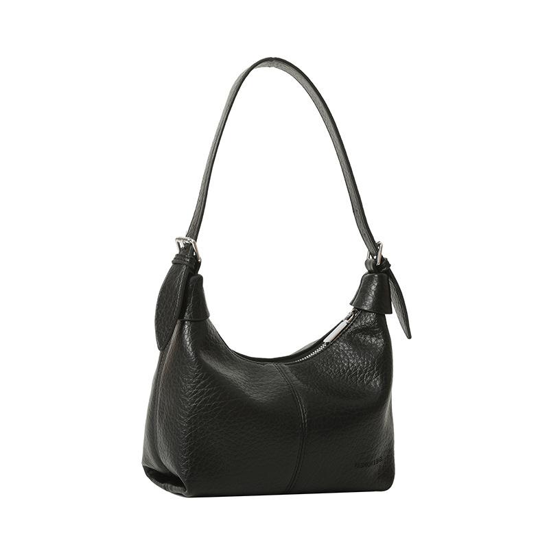 New Fashion Women's Underarm Shoulder Bags Textured Soft Leather Crossbody Bag French Vintage Simple Handbags