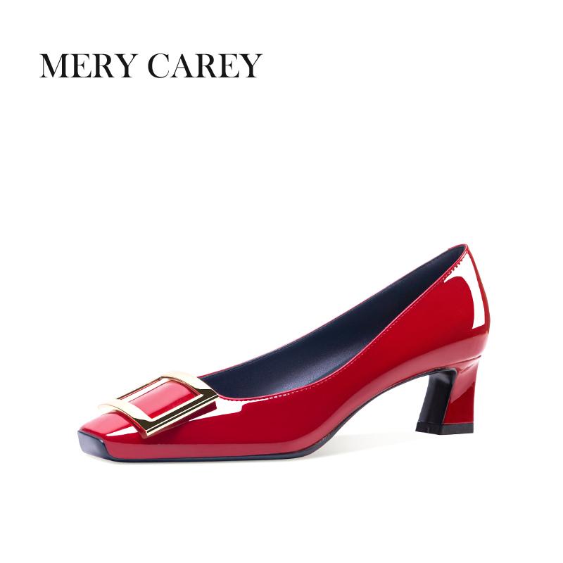 Роскошные кожаные туфли на высоком каблуке для женщин 2024 года, новые летние туфли-лодочки с квадратным носком и французским темпераментом для офиса, телесные туфли для девочек