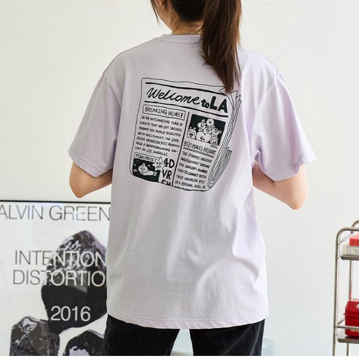 BT21 Городская версия Футболка с коротким рукавом Фиолетовый LA