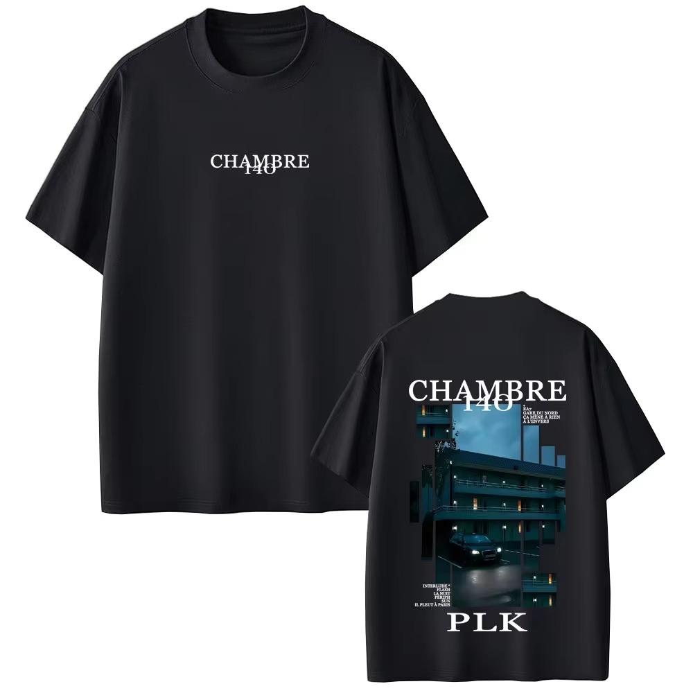Rapper PLK Chambre 140 Album Graphic Tshirt 2026 Summer Men Women Hip Hop Fashion Pop Music Tshirt Male Vintage Streetwear